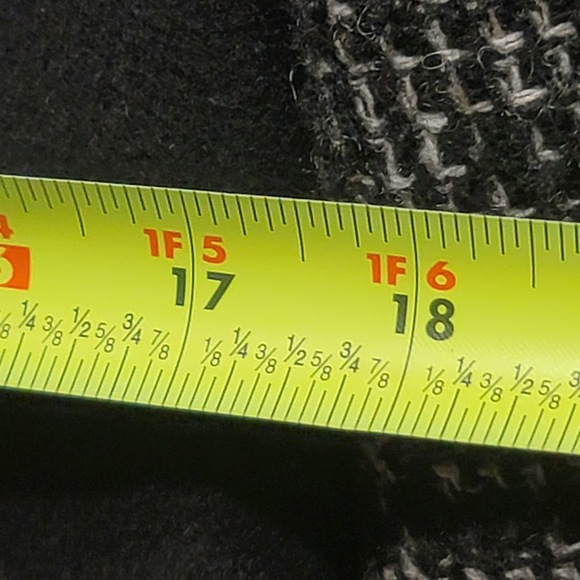 Betsey Johnson Size 12 wool Double breasted coat black Cream Tweed Jacket Pocket - Picture 11 of 11